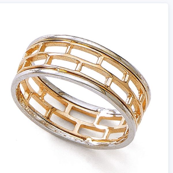 Row Brick Gold Ring