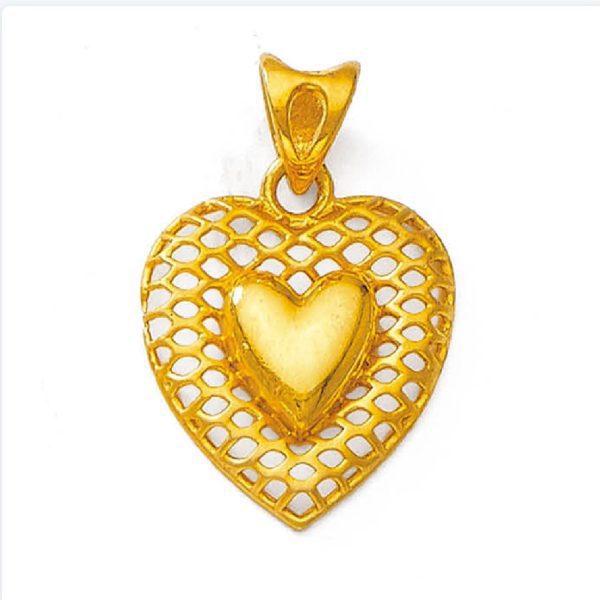 Cage Heart Gold Pendant
