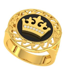 Crown design deals ring gold