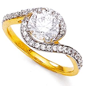 Glitz Stone Yellow Gold Ring