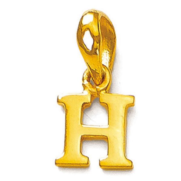 Initial H Gold Pendant