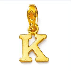 Initial K Gold Pendant