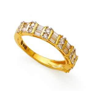 Lace Line Up Gold Ring