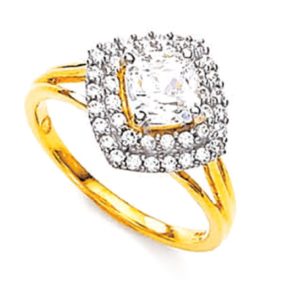 Lace Line Up Gold Ring