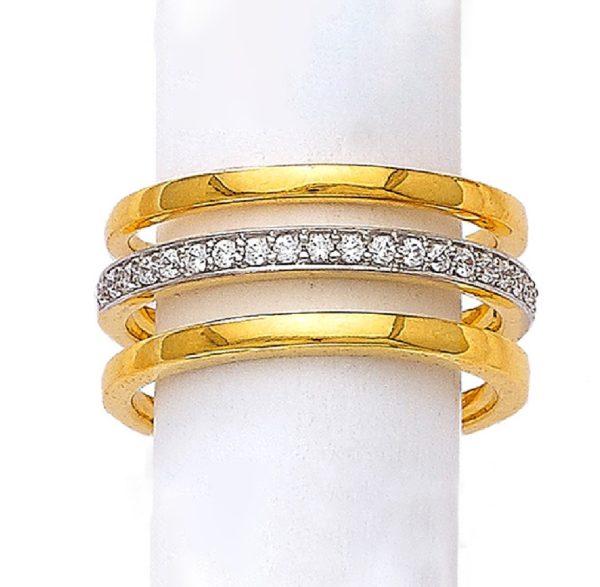 Linear Stone Gold Band