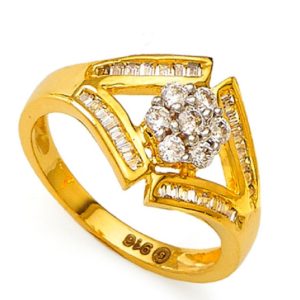 Niya Yellow Gold Floral Ring