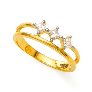 Niya Yellow Gold Floral Ring