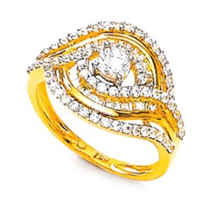 Rock Bort Women's Gold Ring