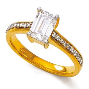 Sparkling Religious Gold Om Ring