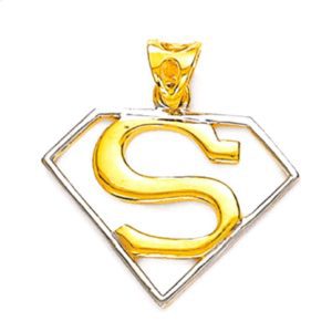 Superman Logo Gold Pendant