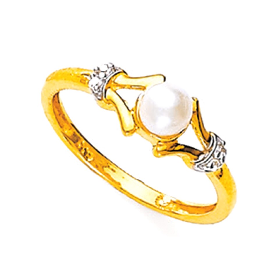 Buy Trendy Impon Ring Gold Plated White Pearl Turtle Ring Gold Design Online