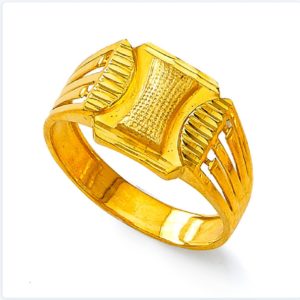Vikrant Yellow Gold Gents Ring