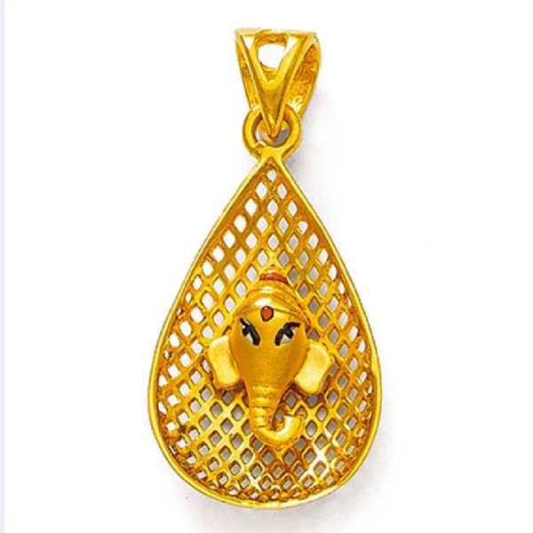 Artistic Ganesha Gold Pendant