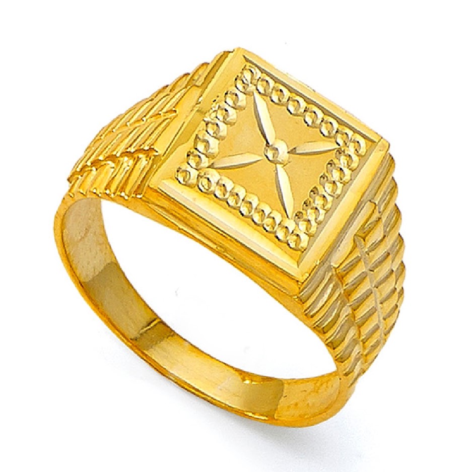 Pure 24K Yellow Gold Ring For Women Carved Bead 5D Crafts Band Ring US Size  6-8 | eBay