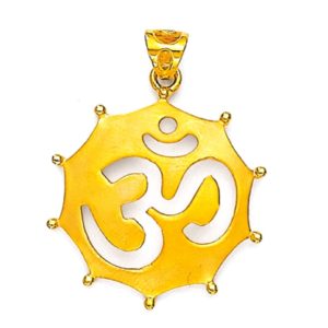 Engraved Om Gold Pendant