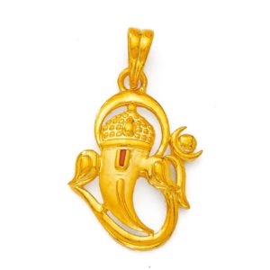 Om Ganesha Religious Gold Pendant