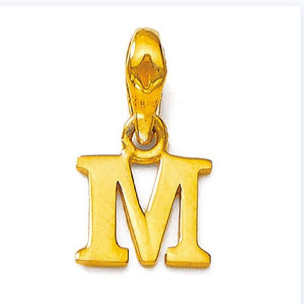 Designer M Gold Pendant