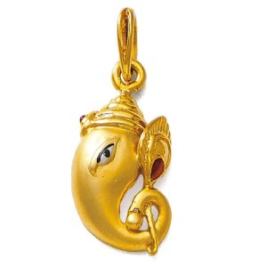 Mayur Ganesh Gold Pendant