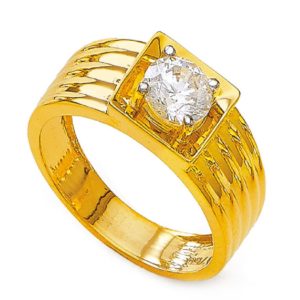 Square Fury Gold Ring