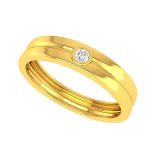 Vivaan Yellow Gold Band Ring