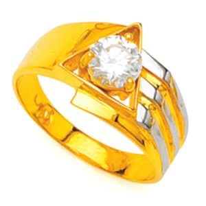 Triangle Clave Gold Ring
