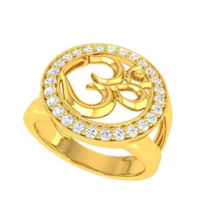 Glorious Rudra Om Gold Ring
