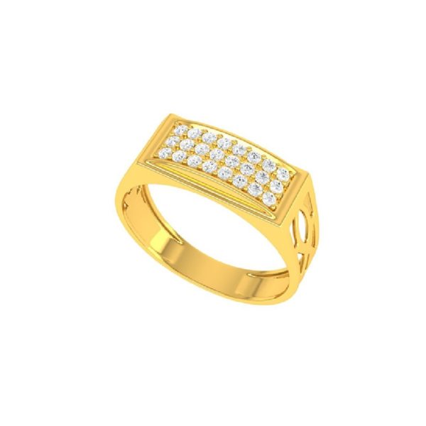 Elegant Ract Gold Ring