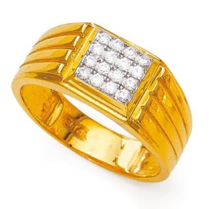 Glitter Box Gents Gold Rings