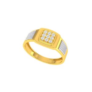 Gear Cube Gold Ring
