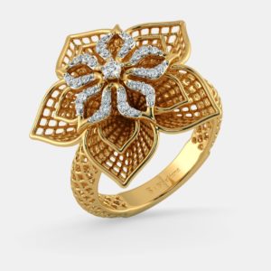 The Daffodil Lattice Gold Ring