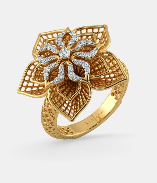 The Daffodil Lattice Gold Ring