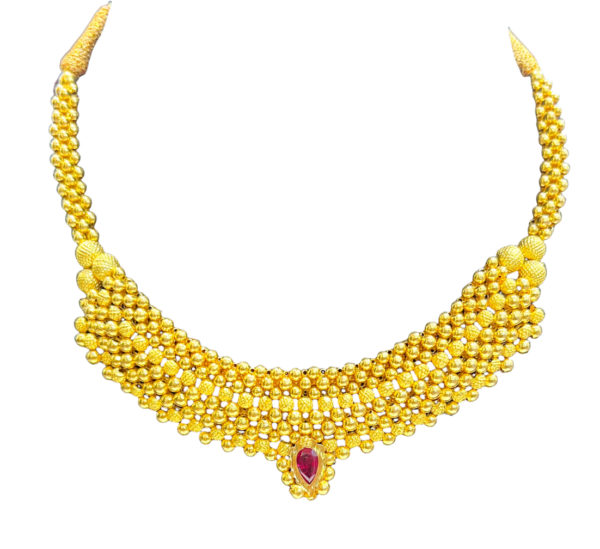 Shubham Gold Galsary Necklace