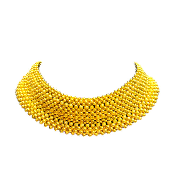Ananya Broad Gold Galsary Necklace