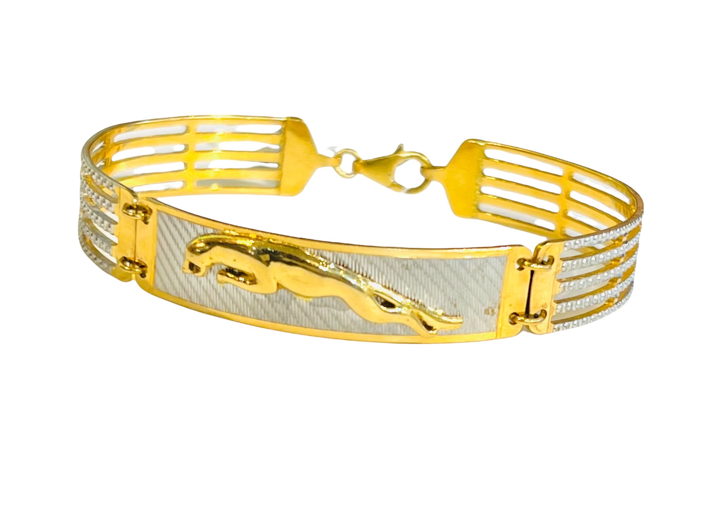 Jaguar mens kada in gold  Mens gold bracelets Gold chains for men Gold  bangles design