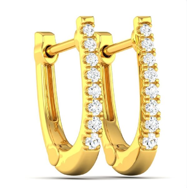 Linear Twins Gold Earrings