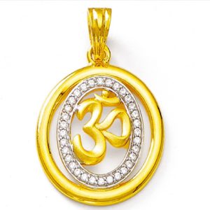 Divine oval shape om pendant