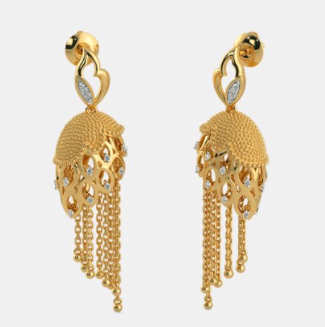 Meenakari Hand painted Brass Metal Jhumka Earrings – Celebravo®