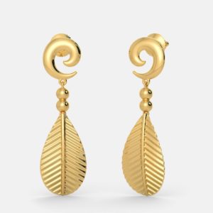 The modish frond earrings