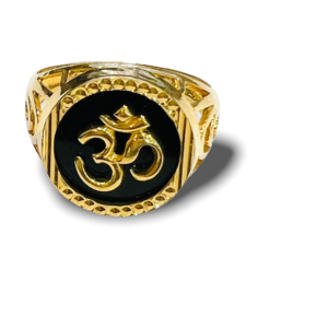 Religious om engraved ring