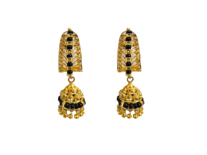 Dainty Black Beads Earrings