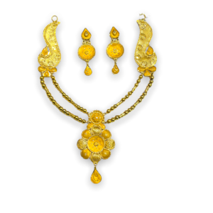 Devya sankalp gold necklace set