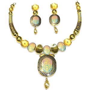 Akhila gold necklace set