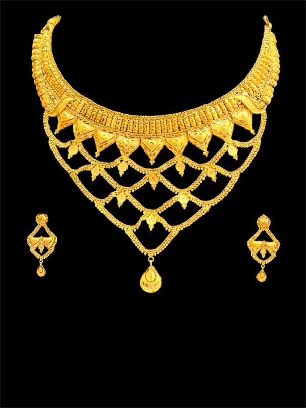Lustrous Gold Necklace Set