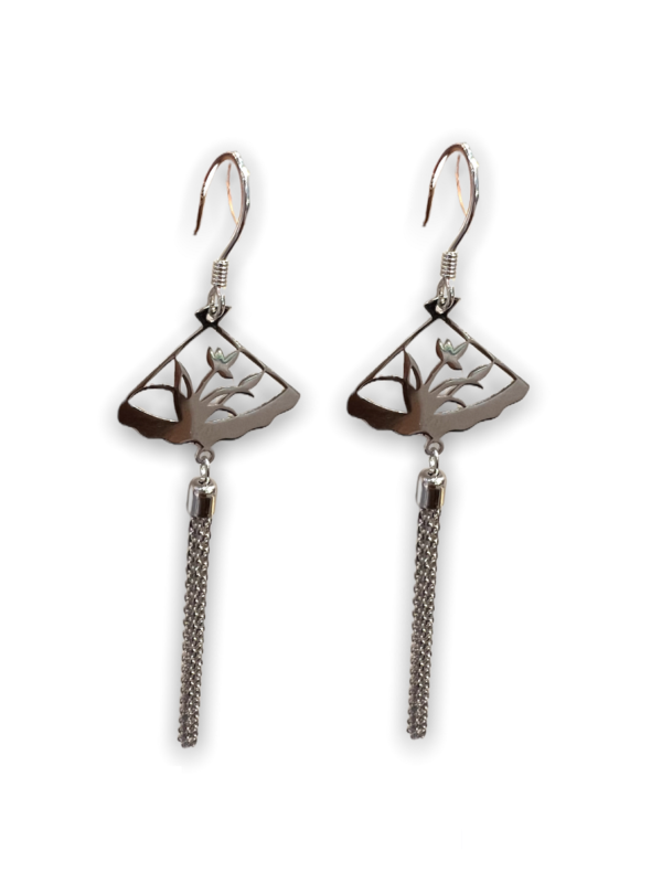 Silver Oxidised Hook Earrings