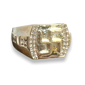 Sterling silver swastik ring