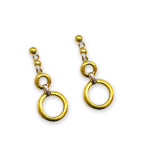 Trisha Red Stone Gold Earrings