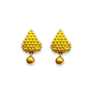 Pyramid Yellow Gold Earrings