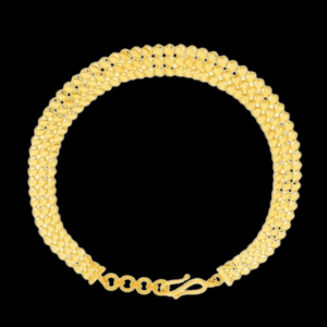 Sparkling Yellow Gold 22K Multi Layer Bracelet For Women