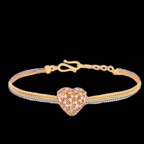 Yellow Gold 22K Charm Bracelet For Women and Girls