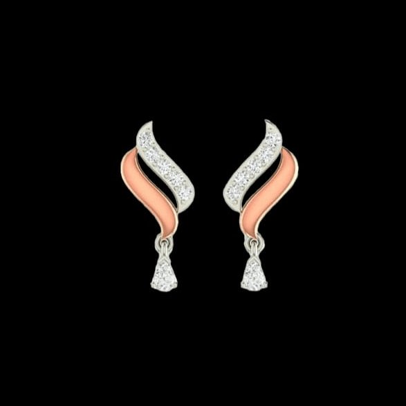 Elegant Rose Gold American Diamond Earrings Latest Earring Designs -  Abdesigns – Abdesignsjewellery